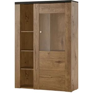 Gracie Oaks Beetham Kees Highboard 100 Cm Wide 1 Door brown 145.0 H x 100.0 W x 37.0 D cm