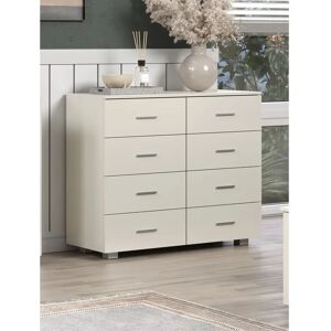 Latitude Run Lorii 8 (4+4) Double Drawer Dresser brown/green/white 85.5 H x 100.0 W x 40.0 D cm