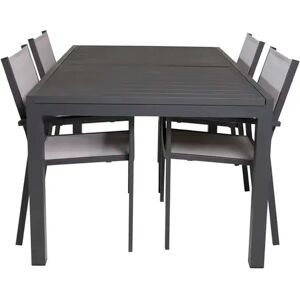 Dakota Fields Geir 4 Seater Dining Set black 74.0 H x 160.0 W x 100.0 D cm