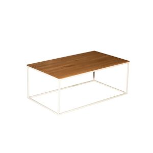 Brambly Cottage Meekins Coffee Table brown/white 40.0 H x 100.0 W x 60.0 D cm