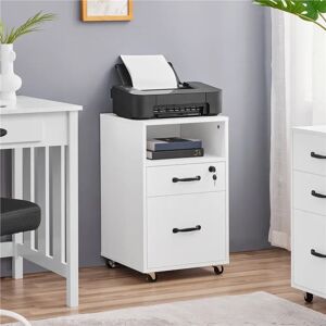 Inbox Zero 2 Drawer Filing Cabinet white 40.0 H x 65.5 W x 40.0 D cm