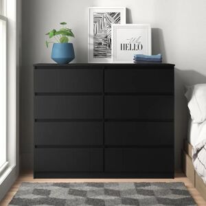 Zipcode Design Braunstein 8 Drawer Chest Of Drawers black 100.0 H x 121.5 W x 40.0 D cm