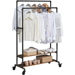 Borough Wharf Meisel 100cm Rolling Clothes Racks 161.5 H x 100.0 W x 45.0 D cm