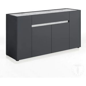 Tomasucci 172 Cm Wide 1 Drawer Solid Wood Sideboard black/brown/gray/white 84.0 H x 172.0 W x 39.5 D cm