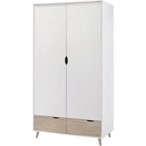 Norden Home Himes 2 Door Wardrobe brown/white 190.0 H x 100.0 W x 58.0 D cm