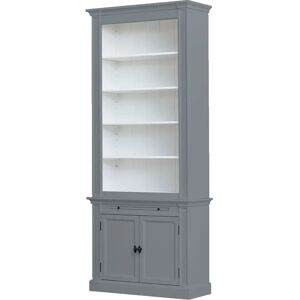 Brambly Cottage Mckernan Bookcase gray 240.0 H x 100.0 W x 40.0 D cm