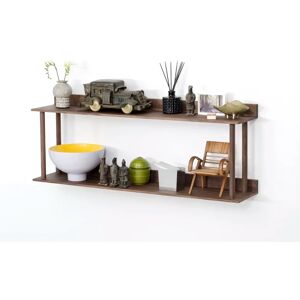 Brayden Studio Bostic 38cm 2 Shelf Shelving Unit brown 38.0 H x 100.0 W x 20.0 D cm