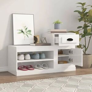 Latitude Run Engineered Wood Shoe Storage Cabinet white 60.0 H x 100.0 W cm