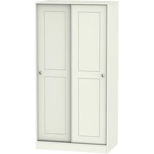 Rosalind Wheeler 2 Door Wardrobe white/brown 197.5 H x 100.5 W x 60.0 D cm