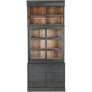 Rio Crum Bookcase black/brown/green 240.0 H x 100.0 W x 45.0 D cm