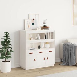 Latitude Run Highboard 100 x 40 x 108.5 cm Solid Wood Pine white 108.5 H x 100.0 W x 40.0 D cm