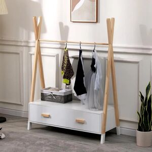 Norden Home 80cm Clothes Racks white 130.0 H x 100.0 W x 40.0 D cm