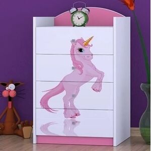 Isabelle & Max Nisswa 4 Drawer Chest pink 100.0 H x 60.0 W x 44.0 D cm