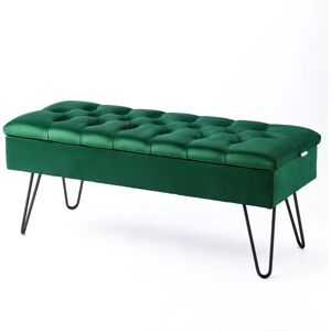 Canora Grey Dunfee Storage Bench green 44.0 H x 100.0 W x 40.0 D cm