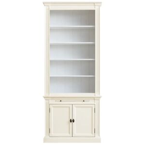 Rosalind Wheeler Beven Bookcase white/brown 240.0 H x 100.0 W x 40.0 D cm