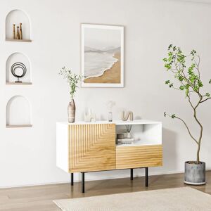 17 Stories Naoko 100 Sideboard brown/white 60.0 H x 100.0 W x 41.8 D cm