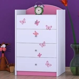 Isabelle & Max Neves 4 Drawer Chest pink 100.0 H x 60.0 W x 44.0 D cm