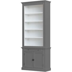 Rosalind Wheeler Beven Bookcase gray 240.0 H x 100.0 W x 40.0 D cm