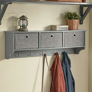 Brambly Cottage Lakeshore Wall Mounted Coat Rack gray 30.0 H x 100.0 W x 20.0 D cm