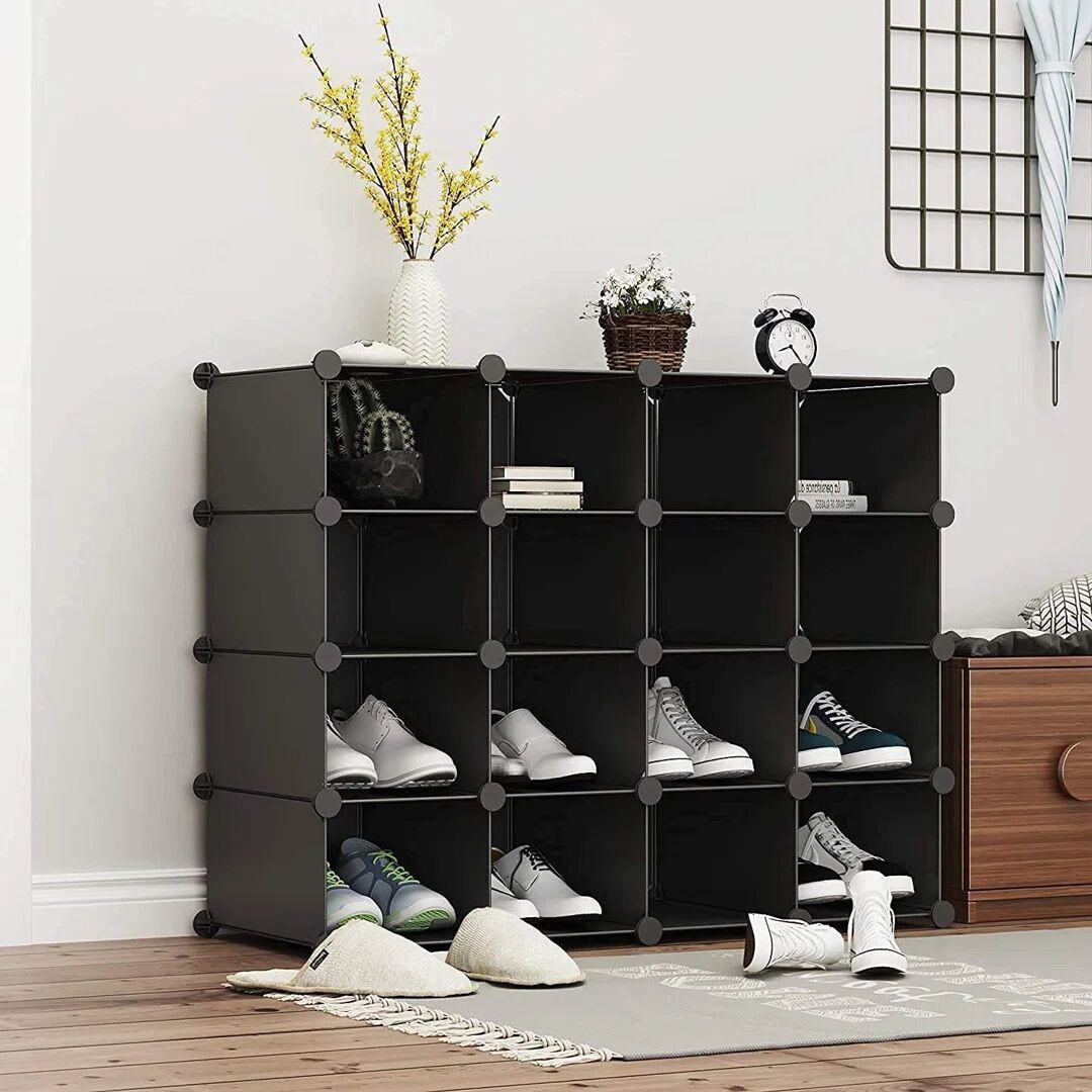 Rebrilliant Shoes Storage Box black 75.0 H x 94.0 W x 35.0 D cm