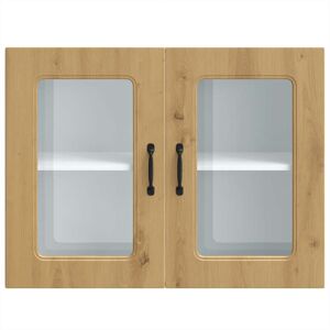 17 Stories Kitchen Wall Cabinet With Glass Door Kalmar Engineered Wood 60cm H x 80cm W x 31cm D