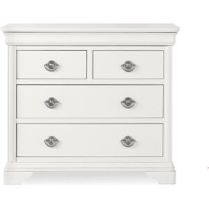 Lark Manor Aaden 4 Drawer 103Cm W Solid Wood Chest of Drawers White 90.2cm H X 102.6cm W X 50.8cm D