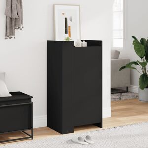 Latitude Run Shoe Cabinet Concrete Grey 52X37.5X100 Cm Engineered Wood Black 10