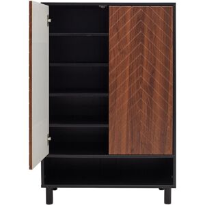 Latitude Run 18 Pair Shoe Storage Cabinet Black;Brown 18