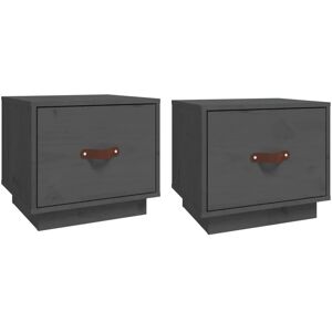 17 Stories 1 Drawer Bedside Table Grey 35cm H X 40cm W X 34cm D
