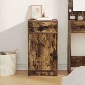 17 Stories White Wood Medium Buffet Rectangular Contemporary Smoked Oak 75cm H X 40cm W X 41cm D