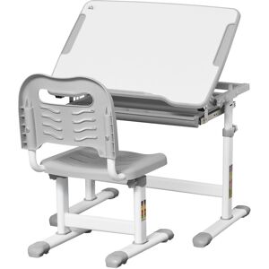 Zoomie Kids Spak Kids 2 Piece Round Play / Activity Table and Chair Set Silver 77cm H X 66cm L X 47cm D