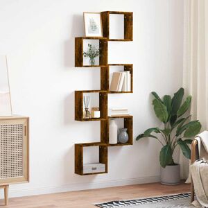 17 Stories Wall Cube Shelves 6 Pcs Smoked Oak 30X15x30 Cm Smoked Oak 30cm H X 30cm W X 15cm D