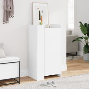 Latitude Run Shoe Cabinet Concrete Grey 52X37.5X100 Cm Engineered Wood White 10