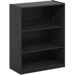 Alpen Home Stanwyck Bookcase, Bookshelf with Adjustable Shelves Blackwood (3 Shelves) 80.39cm H x 62.99cm W x 29.49cm D