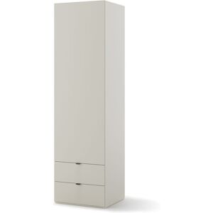 17 Stories Woow 03 Hinged Door Wardrobe 60cm - Compact Sophistication for Urban Living Beige 216cm H X 60cm W X 55cm D