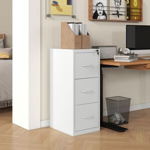 17 Stories Rezon 3 Drawer Filing Cabinet White 99cm H X 36.5cm W X 46.2cm D