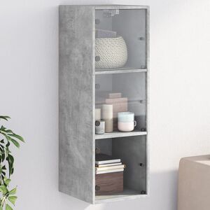 17 Stories Masja Rectangle Cabinet Accent Chest Concrete Grey 100cm H X 35cm W X 37cm D