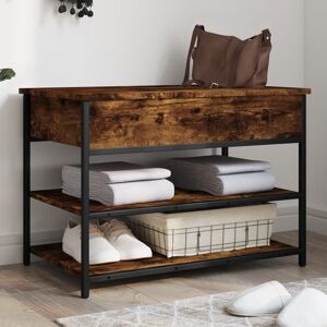 Borough Wharf 4 Pair Shoe Storage Bench Smoked Oak 4