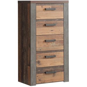 Alpen Home Chest Brown 117.8cm H X 61.6cm W X 41.3cm D