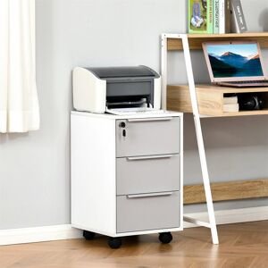 17 Stories Paetin 3 Drawer Filing Cabinet White;Grey 63.5cm H X 40cm W X 40cm D