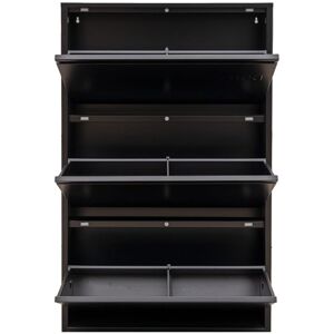 Brayden Studio 3 Doors Shoe Cabinet Black 6