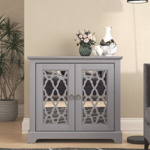 Marlow Home Co. Navara Anyea 2 Door Sideboard Cool Grey 74.3cm H X 82.2cm W X 39.8cm D