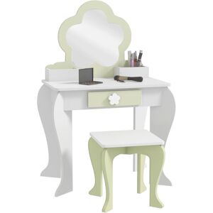 Zoomie Kids Topeka Kids Dressing Table Set White 87.5cm H X 55cm W X 34cm D