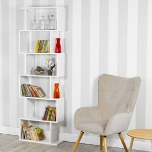 Alpen Home Bookshelves, 6-Tier Bookcase, Room Divider, Cube Display Shelf, Freestanding Storage Shelf, Modern Style, For Living Room, Bedroom, Office, White 190.5cm H x 60cm W x 24cm D