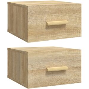 Alpen Home Santucci 2 Drawer Bedside Table Walnut 20cm H X 35cm W X 35cm D