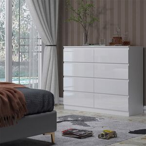 Ivy Bronx 8 Drawer Chest. Modern Bedroom Furniture Chest Of Drawers White
