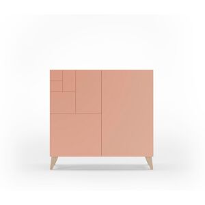 Ebern Designs 12 Pair Shoe Storage Cabinet Light Oak/Pink 12