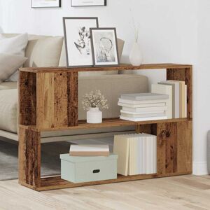 Borough Wharf Book Cabinet/Room Divider Artisian Oak 80X24x186 Cm Old Wood (2 Shelves) 63cm H x 100cm W x 24cm D