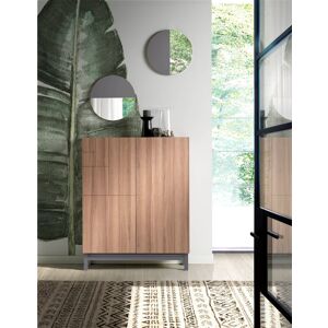 Rebrilliant 18 Pair Shoe Storage Cabinet Walnut/Grey 18