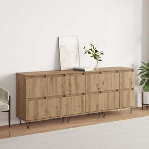Alpen Home Sideboards 3 Pcs Artisan Oak 180 X 35 X 70 Cm Engineered Wood Artisan Oak 70cm H X 180cm W X 35cm D